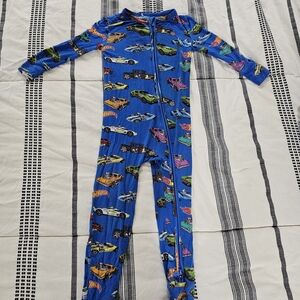 Posh Peanut Blue One Piece with Car Print